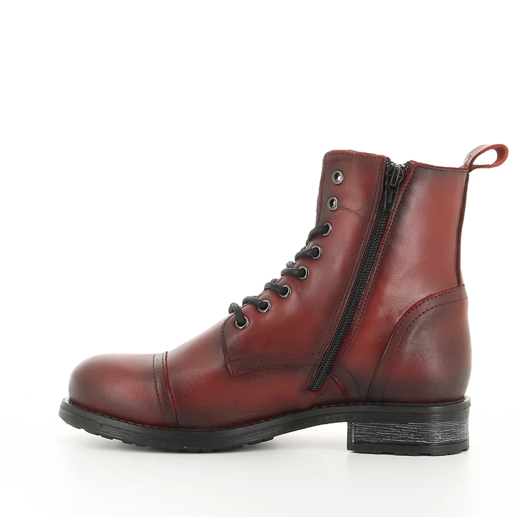 Image (4) de la chaussures Miss Boho - Bottines Rouge en Cuir