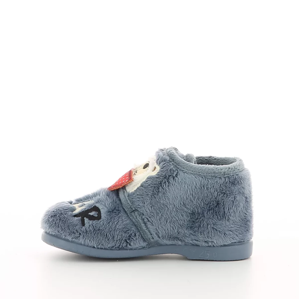 Image (4) de la chaussures Vul ladi - Pantoufles et Chaussons Bleu en Textile