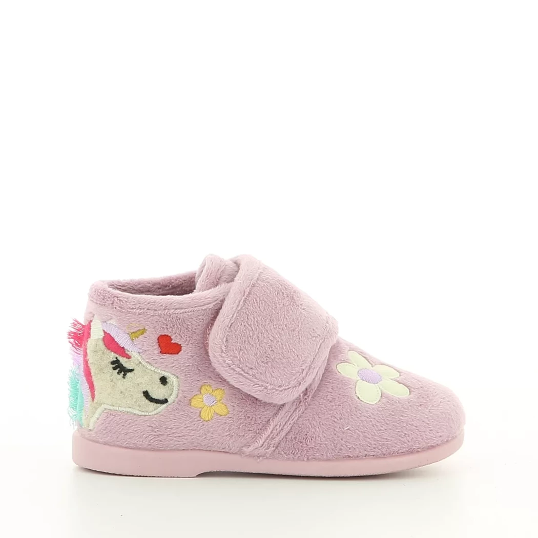 Image (2) de la chaussures Vul ladi - Pantoufles et Chaussons Rose en Textile