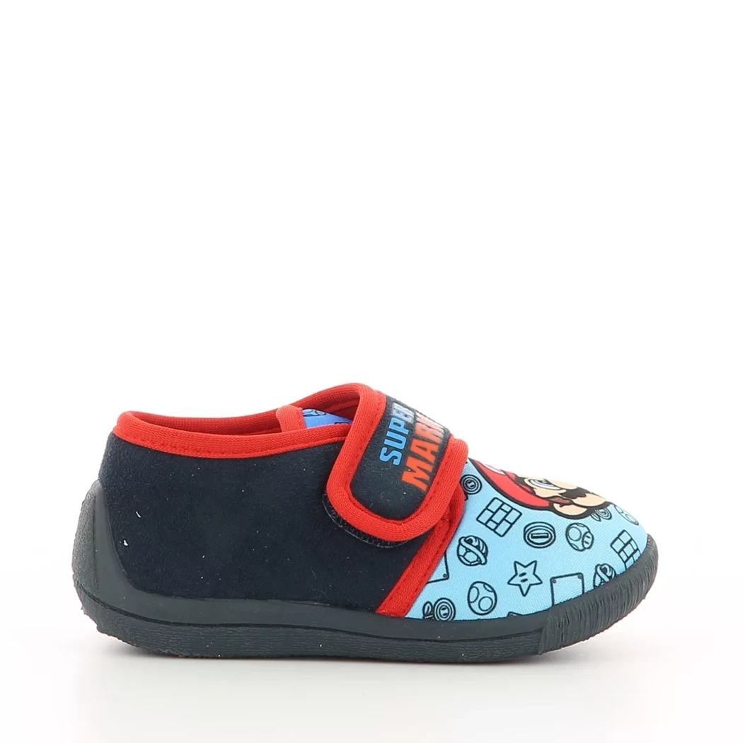 Image (2) de la chaussures Mario - Pantoufles et Chaussons Bleu en Textile