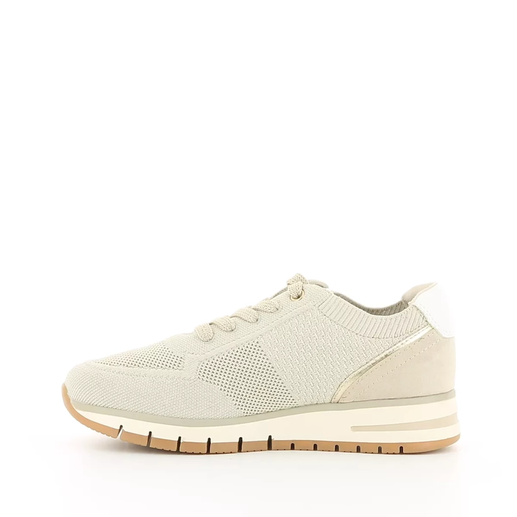 Image (4) de la chaussures Marco Tozzi - Baskets Beige en Textile