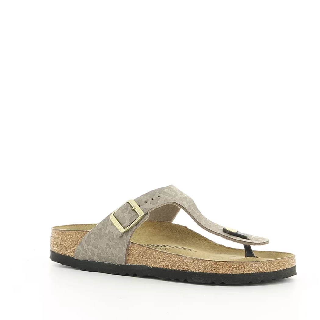 Image (1) de la chaussures Birkenstock - Mules et Sabots Taupe en Cuir synthétique