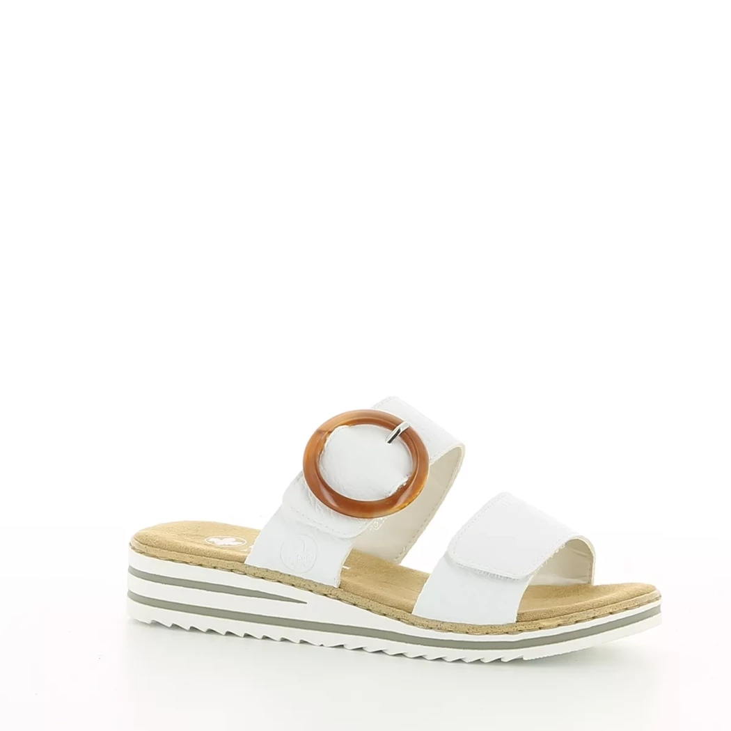 Image (1) de la chaussures Rieker - Mules et Sabots Blanc en Cuir