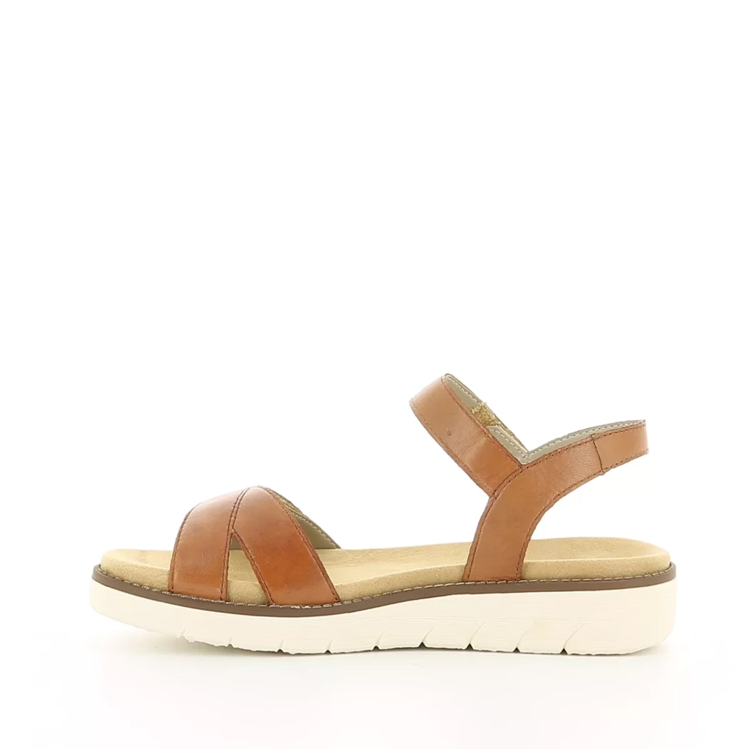 Image (4) de la chaussures Remonte - Sandales et Nu-Pieds Cuir naturel / Cognac en Cuir