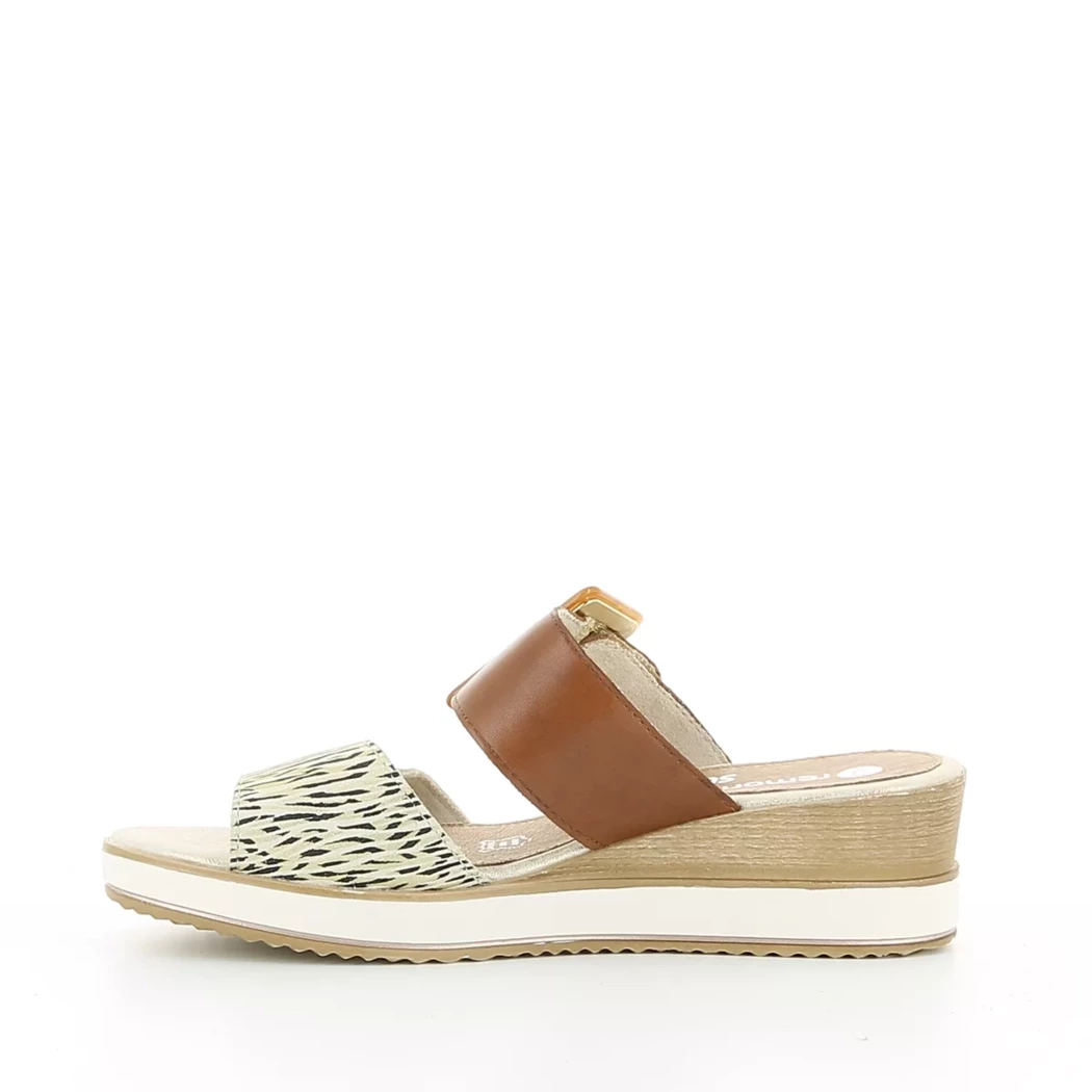 Image (4) de la chaussures Remonte - Mules et Sabots Cuir naturel / Cognac en Cuir
