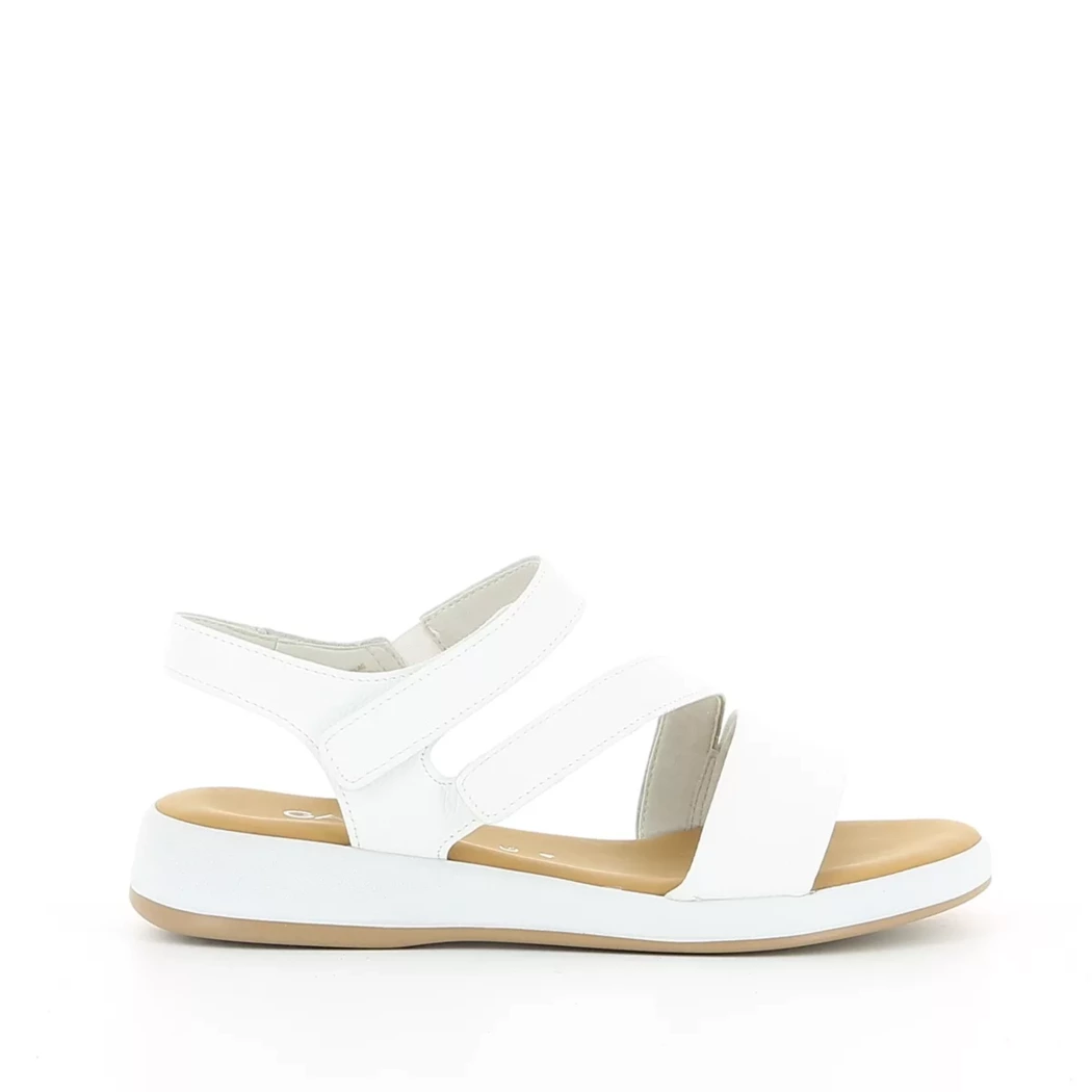 Image (2) de la chaussures Gabor - Sandales et Nu-Pieds Blanc en Cuir