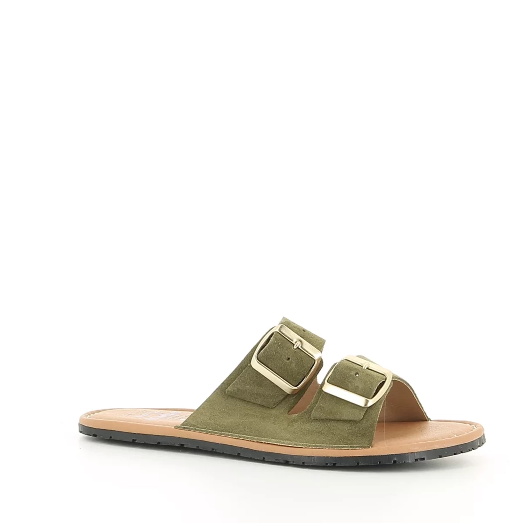 Image (1) de la chaussures Diabolo Studio - Mules et Sabots Vert en Cuir synthétique