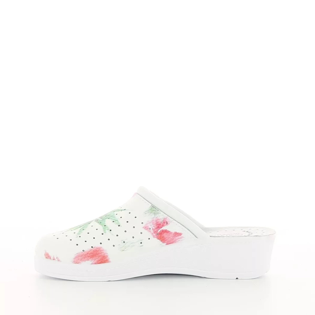 Image (4) de la chaussures Goldenfit - Mules et Sabots Blanc en Cuir