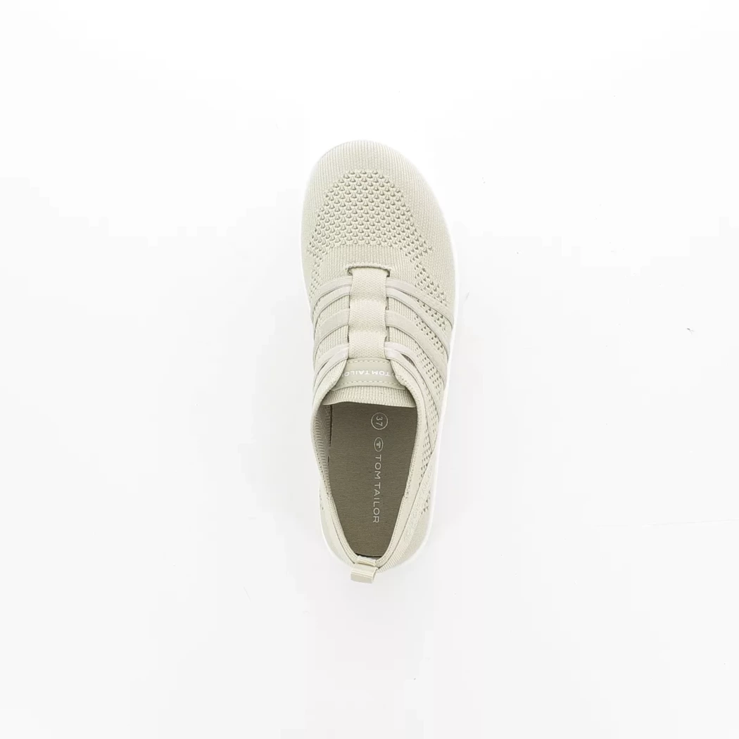 Image (6) de la chaussures Tom Tailor - Baskets Beige en Textile