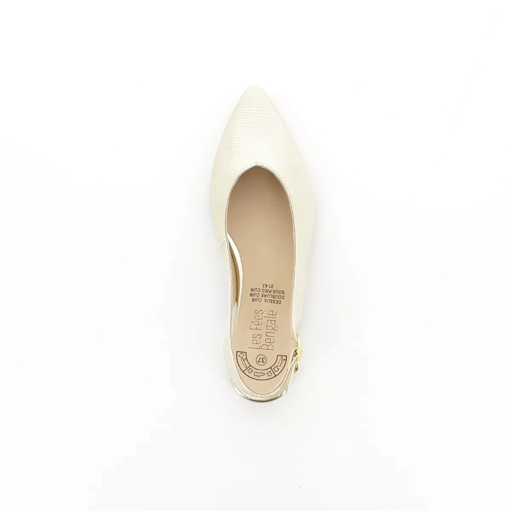 Image (6) de la chaussures Les Fees de Bengale - Escarpins Or / Bronze / Platine en Cuir