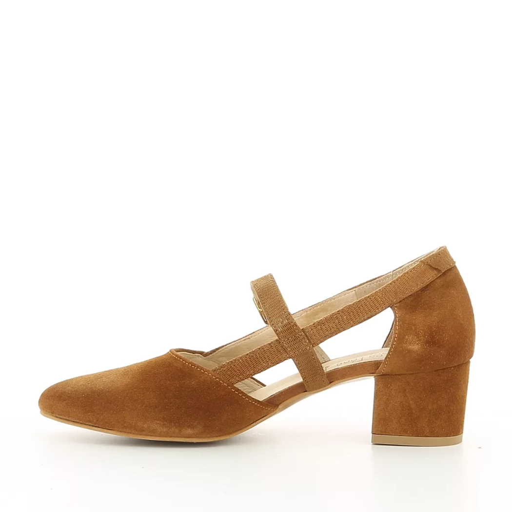 Image (4) de la chaussures Les Fees de Bengale - Escarpins Cuir naturel / Cognac en Cuir nubuck