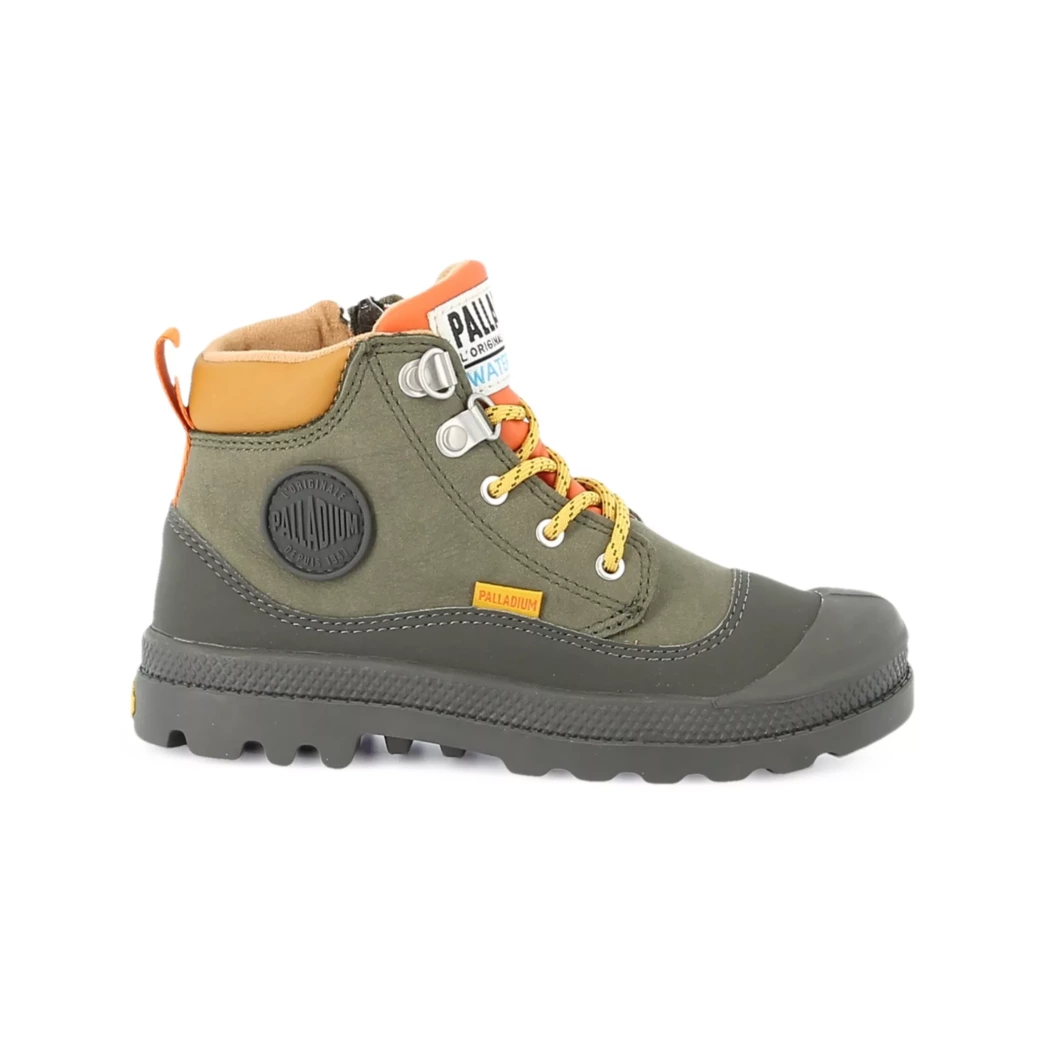 Image (2) de la chaussures Palladium - Bottines Vert en Cuir nubuck