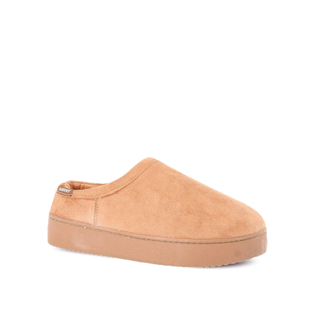 Image (1) de la chaussures Isotoner - Pantoufles et Chaussons Cuir naturel / Cognac en Textile