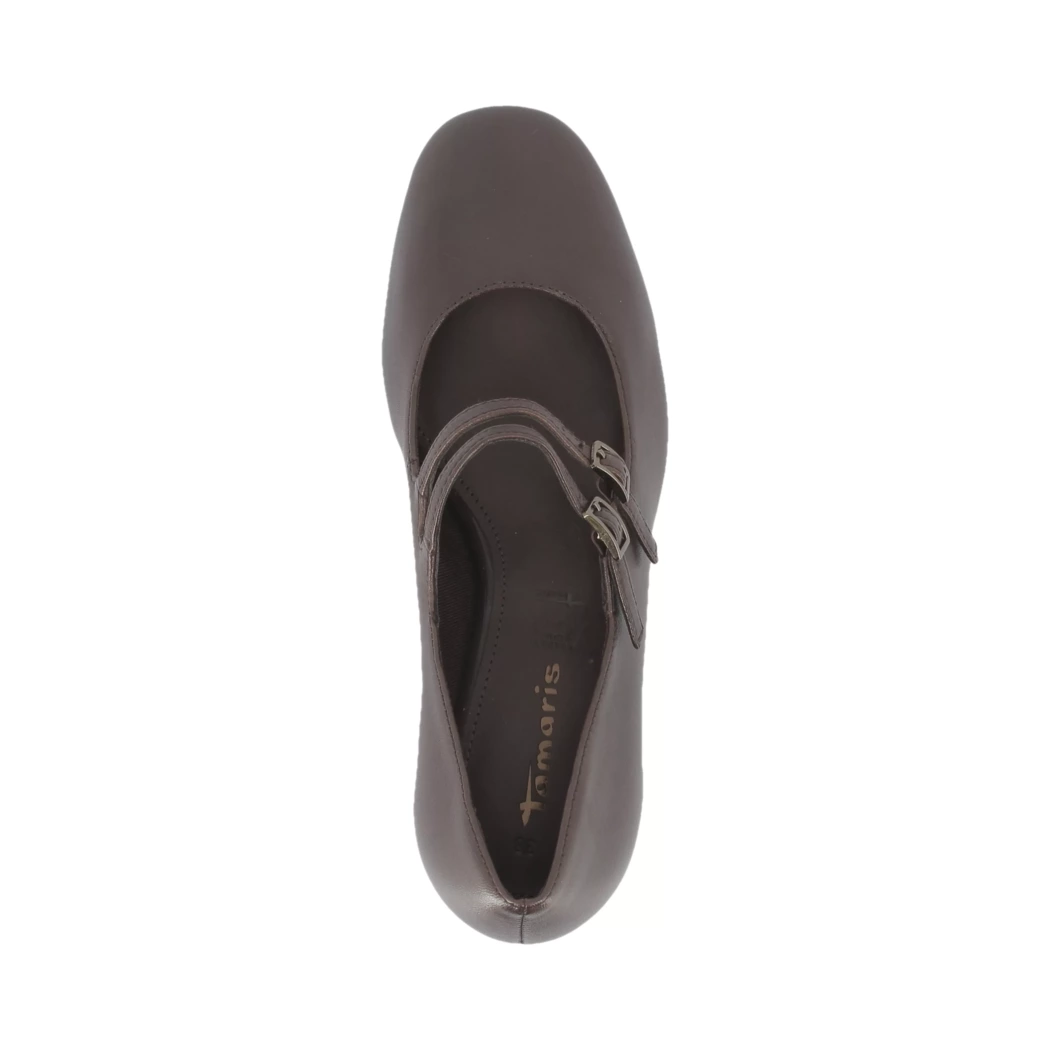 Image (6) de la chaussures Tamaris - Escarpins Marron en Cuir
