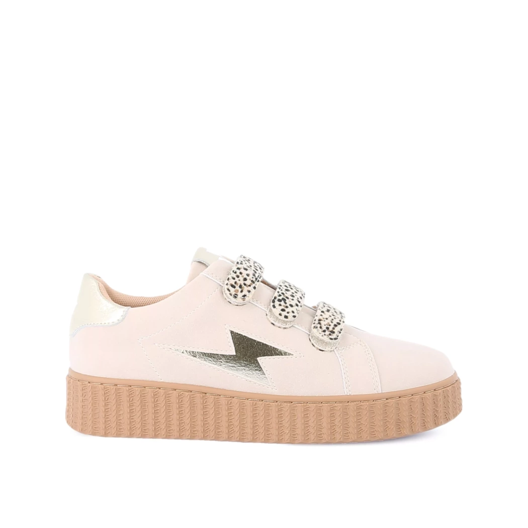 Image (2) de la chaussures Vanessa Wu - Baskets Beige en Cuir synthétique
