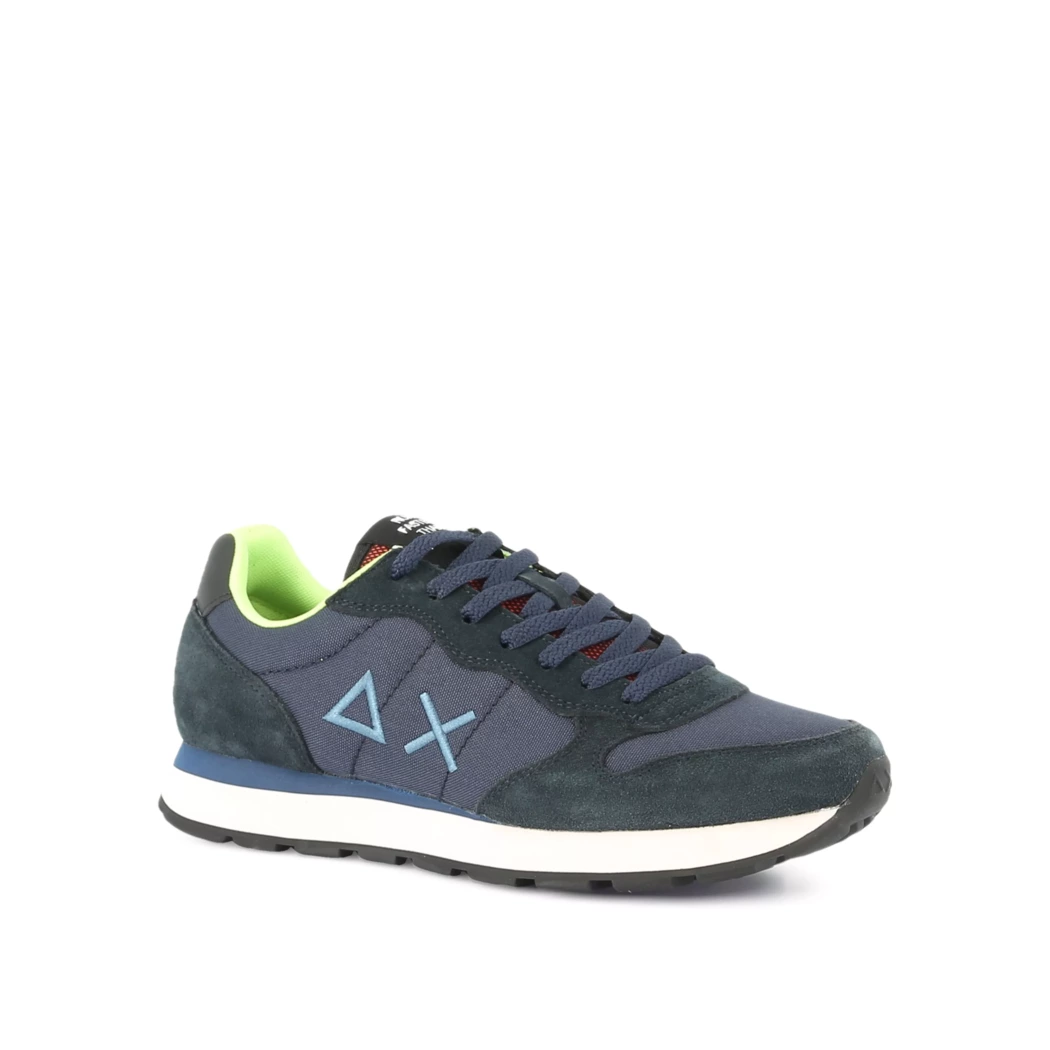 Image (1) de la chaussures Sun68 - Baskets Bleu en Cuir nubuck
