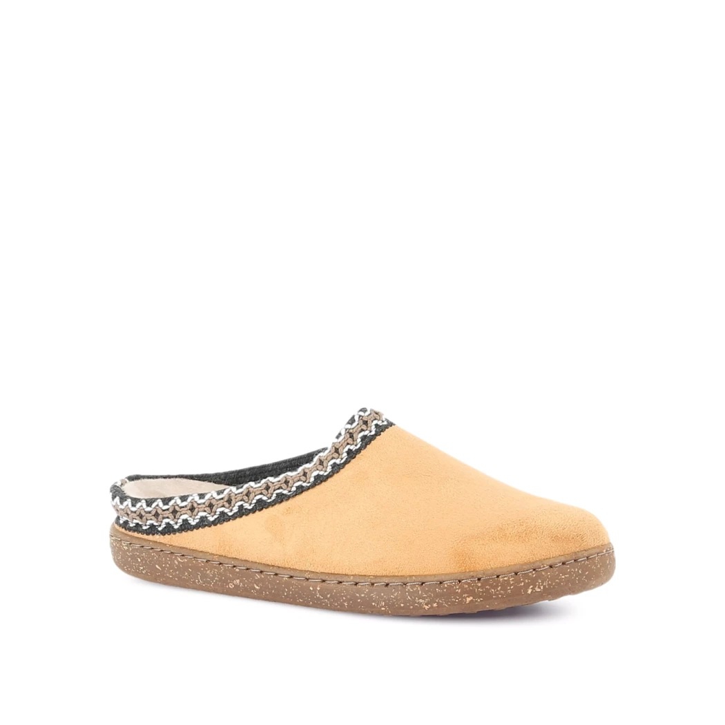 Image (1) de la chaussures OUF!... - Pantoufles et Chaussons Cuir naturel / Cognac en Textile