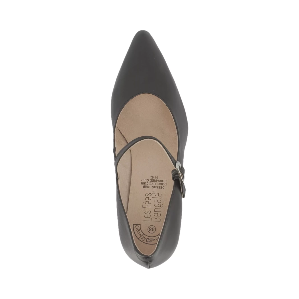 Image (6) de la chaussures Les Fees de Bengale - Escarpins Noir en Cuir nubuck