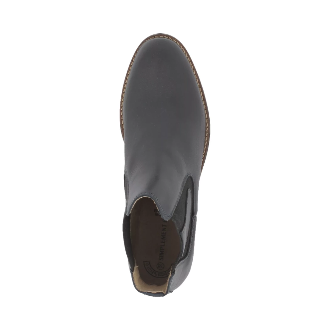 Image (6) de la chaussures Simplement B - Boots Bleu en Cuir