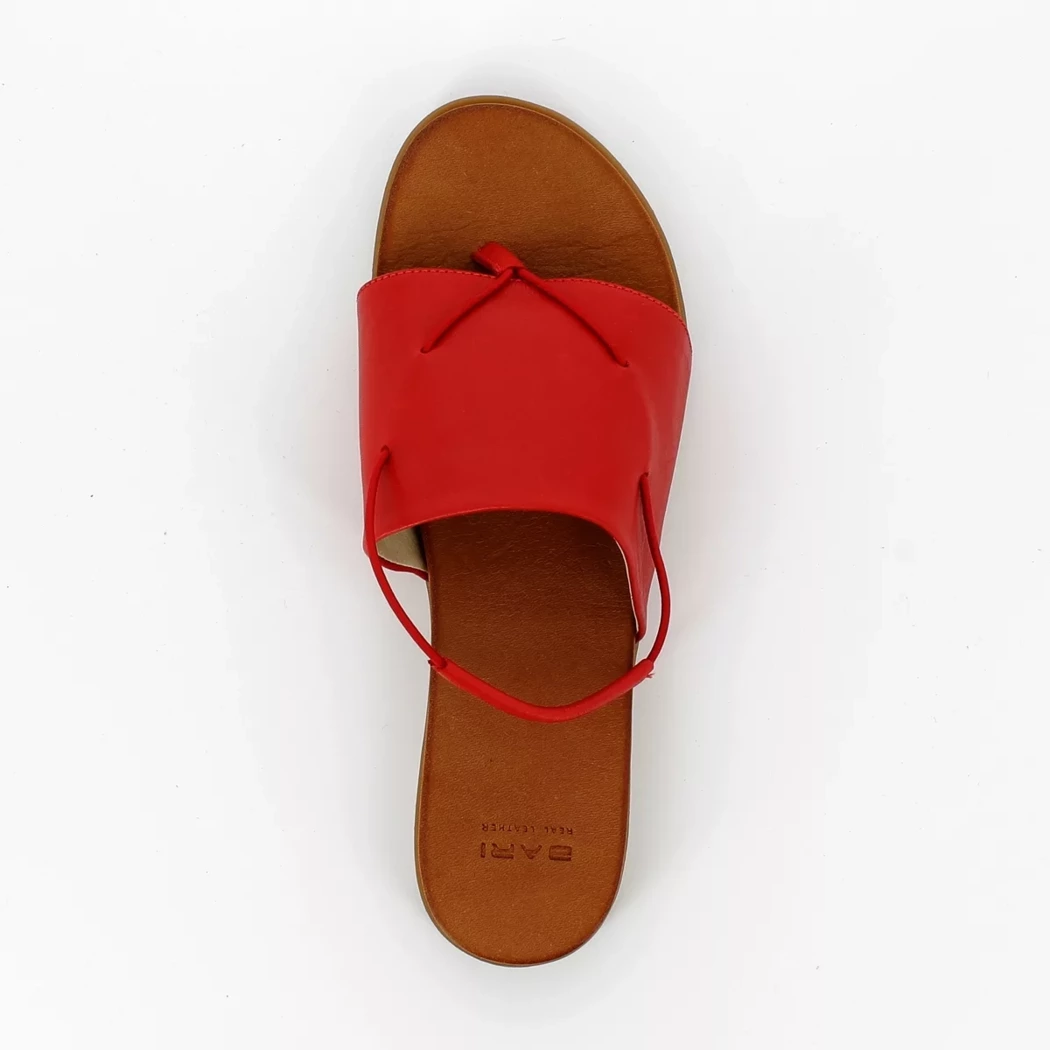 Image (6) de la chaussures Bari - Sandales et Nu-Pieds Rouge en Cuir