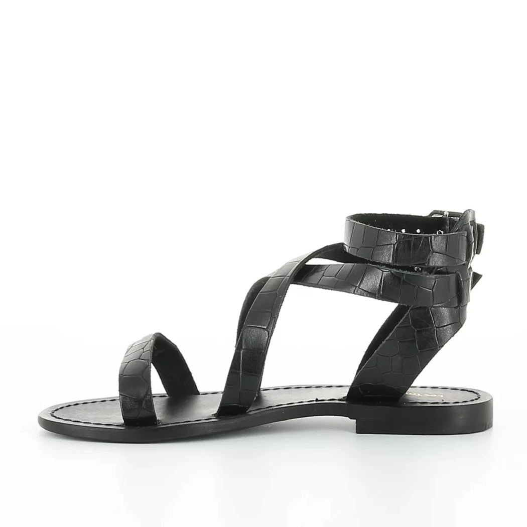 Image (4) de la chaussures Les Tropeziennes - Sandales et Nu-Pieds Noir en Cuir