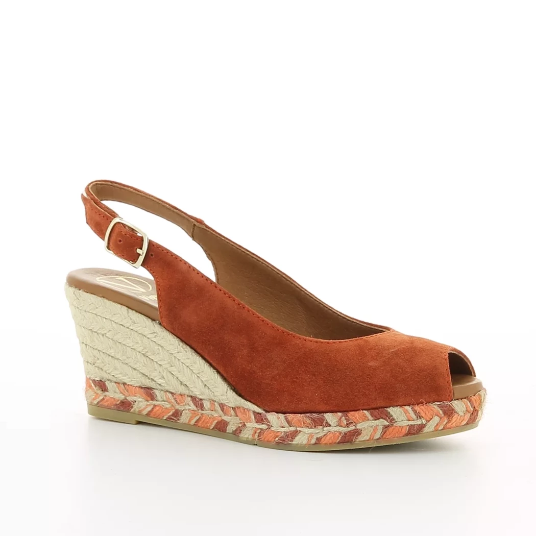 Image (1) de la chaussures Viguera - Sandales et Nu-Pieds Orange en Cuir nubuck
