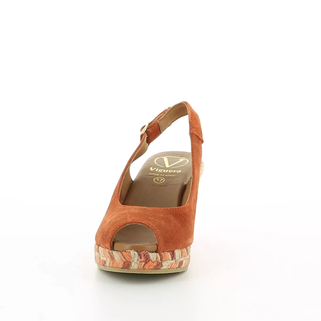 Image (5) de la chaussures Viguera - Sandales et Nu-Pieds Orange en Cuir nubuck