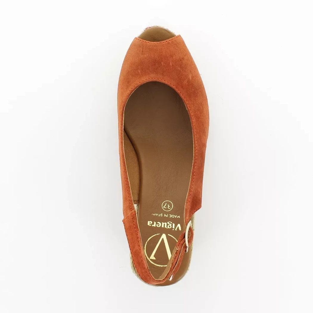 Image (6) de la chaussures Viguera - Sandales et Nu-Pieds Orange en Cuir nubuck