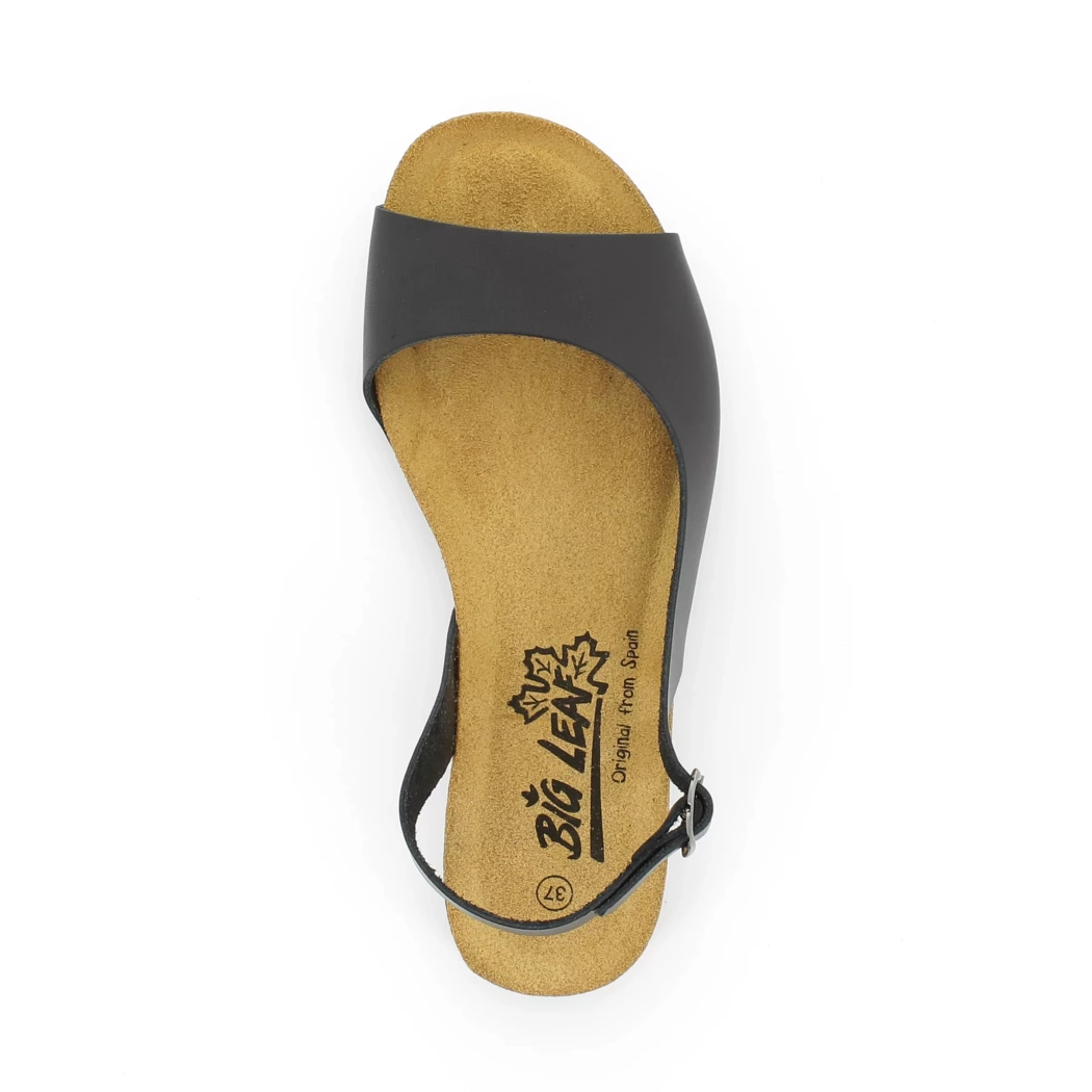 Image (6) de la chaussures Big Leaf - Sandales et Nu-Pieds Noir en Cuir