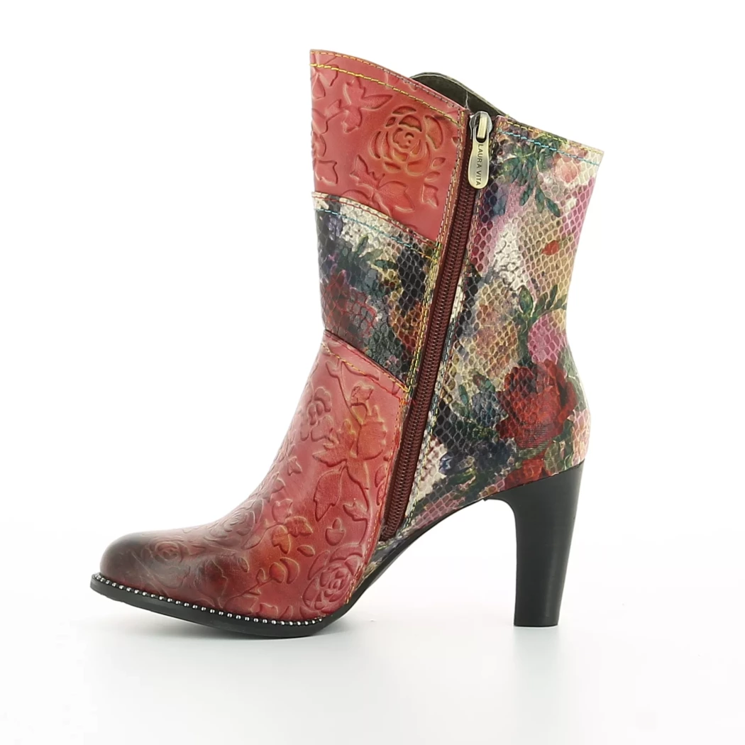 Image (4) de la chaussures Laura Vita - Boots Rouge en Cuir