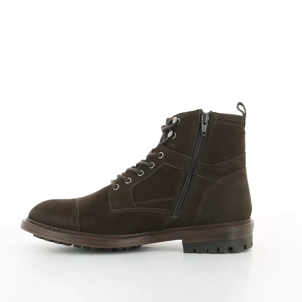 Image (4) de la chaussures Poelman - Bottines Marron en Cuir nubuck