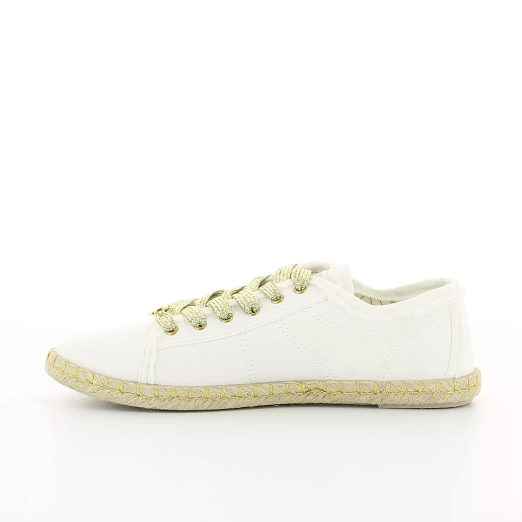 Image (4) de la chaussures Le Temps des Cerises - Chaussures à lacets Blanc en Textile