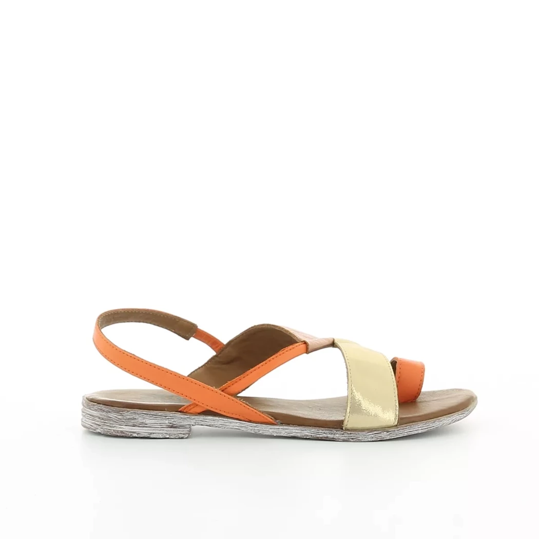 Image (2) de la chaussures Bueno - Sandales et Nu-Pieds Orange en Cuir