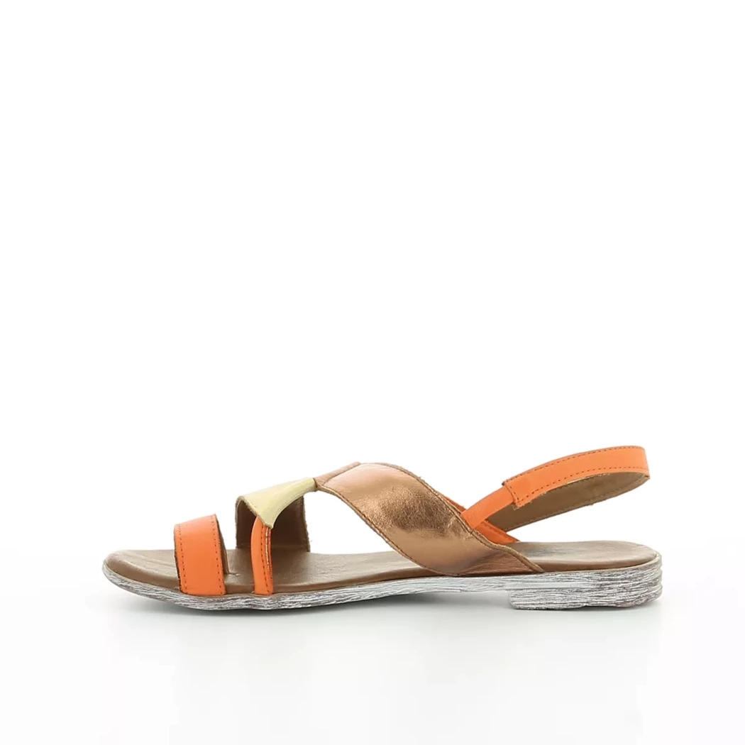 Image (4) de la chaussures Bueno - Sandales et Nu-Pieds Orange en Cuir
