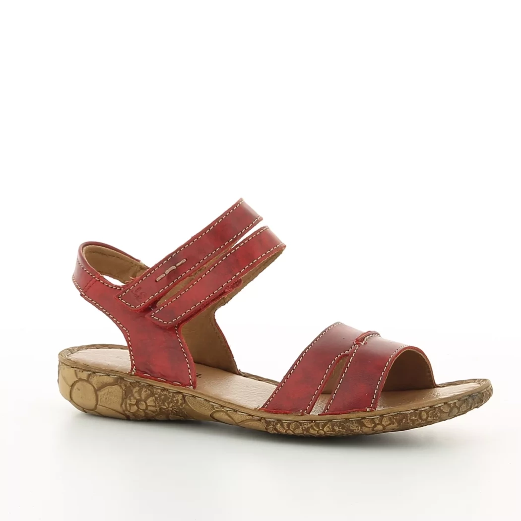 Image (1) de la chaussures Josef Seibel - Sandales et Nu-Pieds Rouge en Cuir