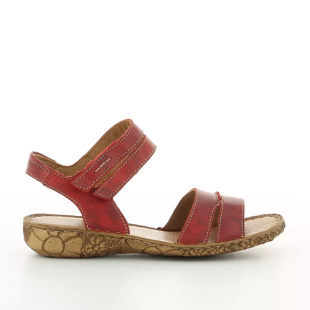 Image (2) de la chaussures Josef Seibel - Sandales et Nu-Pieds Rouge en Cuir