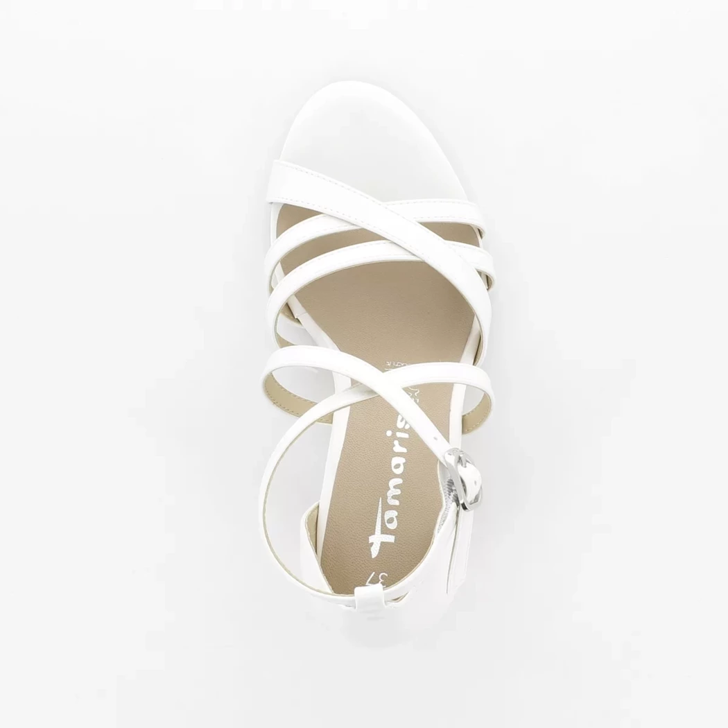 Image (6) de la chaussures Tamaris - Sandales et Nu-Pieds Blanc en Cuir synthétique