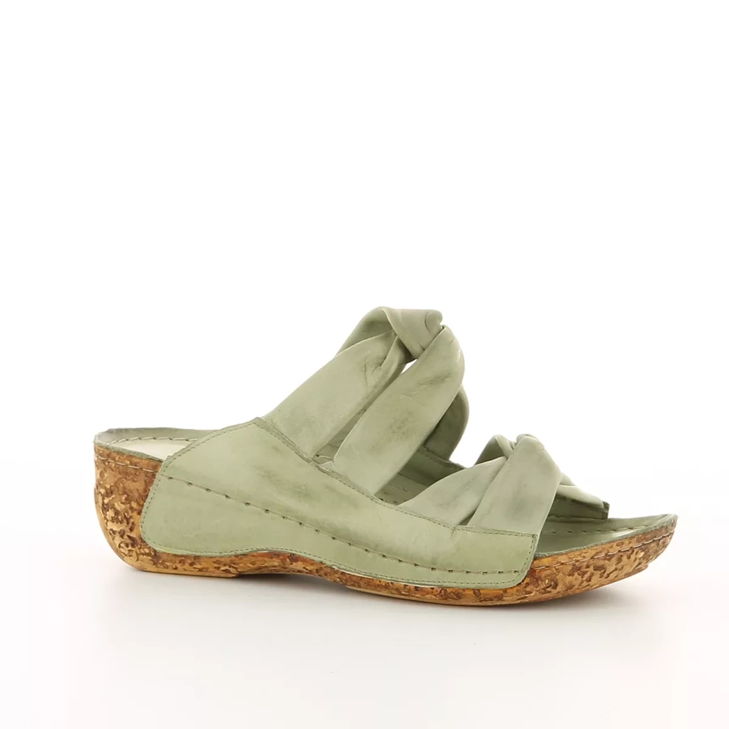 Image (1) de la chaussures Karyoka - Mules et Sabots Vert en Cuir