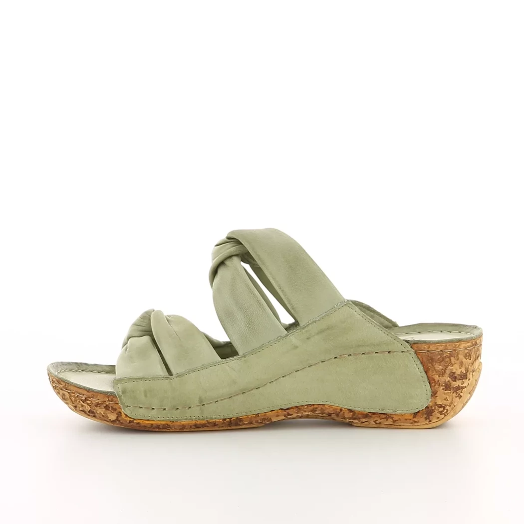 Image (4) de la chaussures Karyoka - Mules et Sabots Vert en Cuir