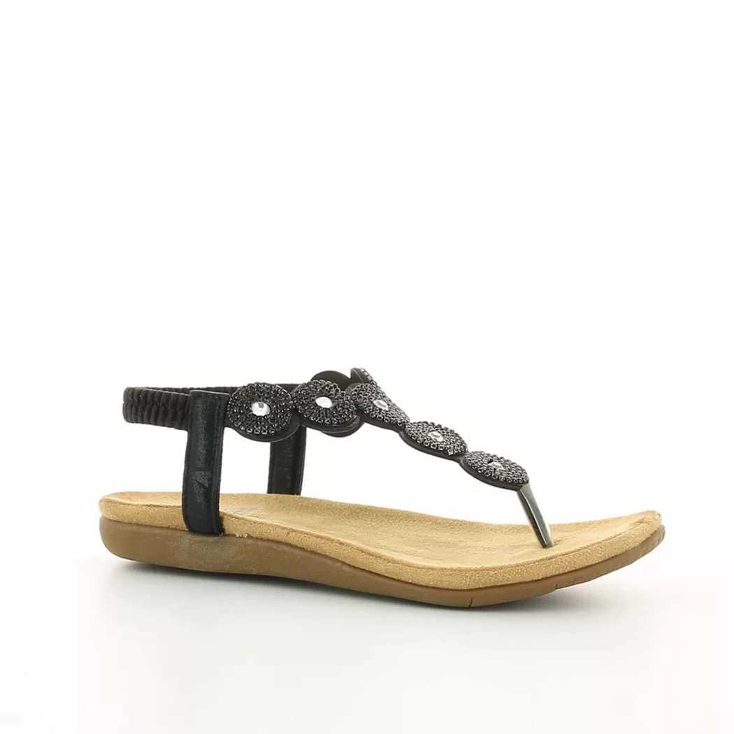 Image (1) de la chaussures 2 Go - Sandales et Nu-Pieds Noir en Textile