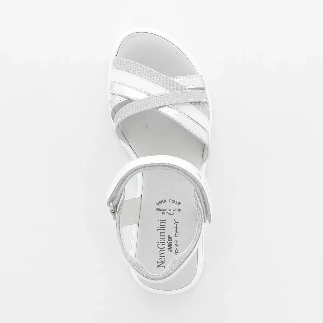 Image (6) de la chaussures Nero Giardini Junior - Sandales et Nu-Pieds Blanc en Multi-Matières