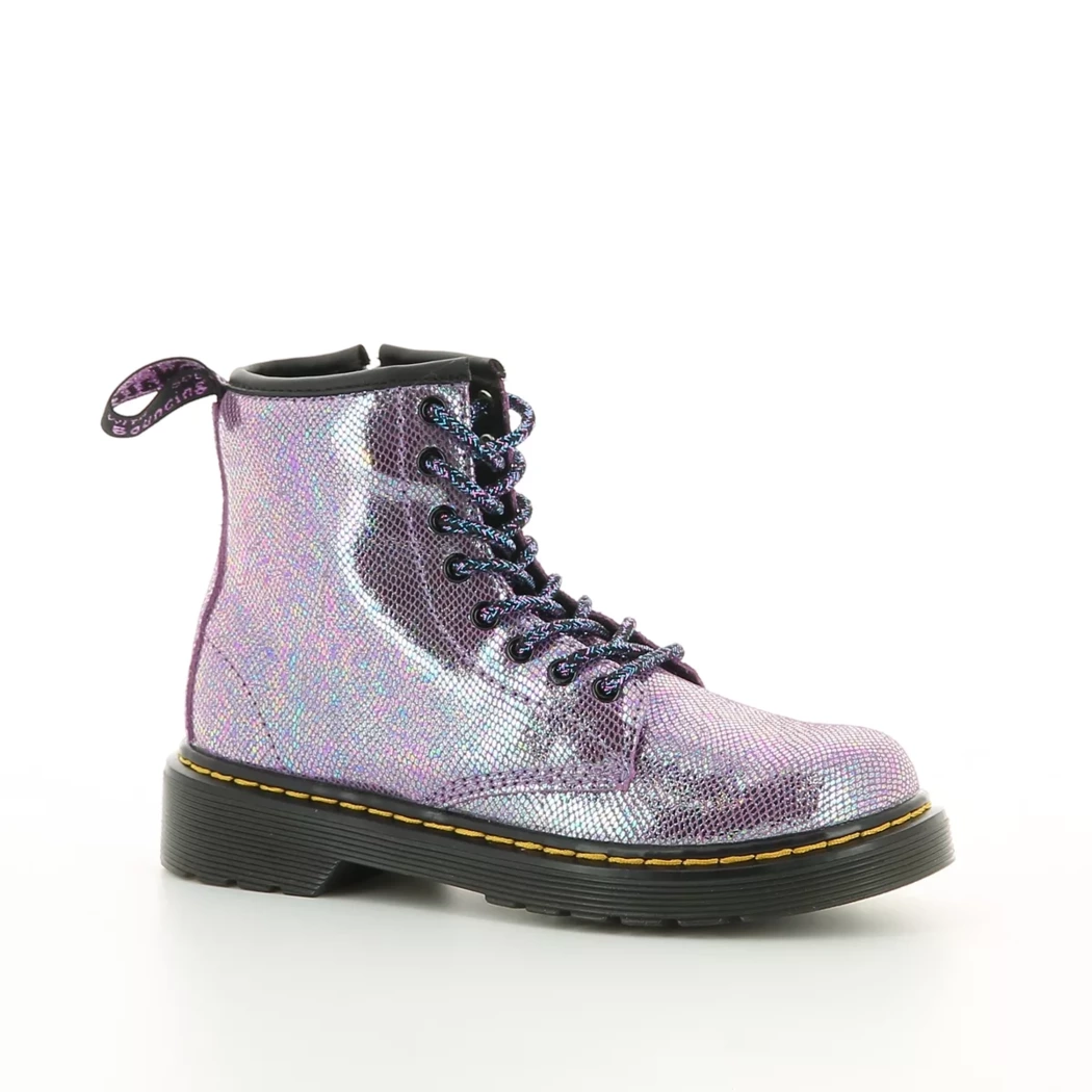 Image (1) de la chaussures Dr. Martens - Bottines Violet / Lilas en Cuir