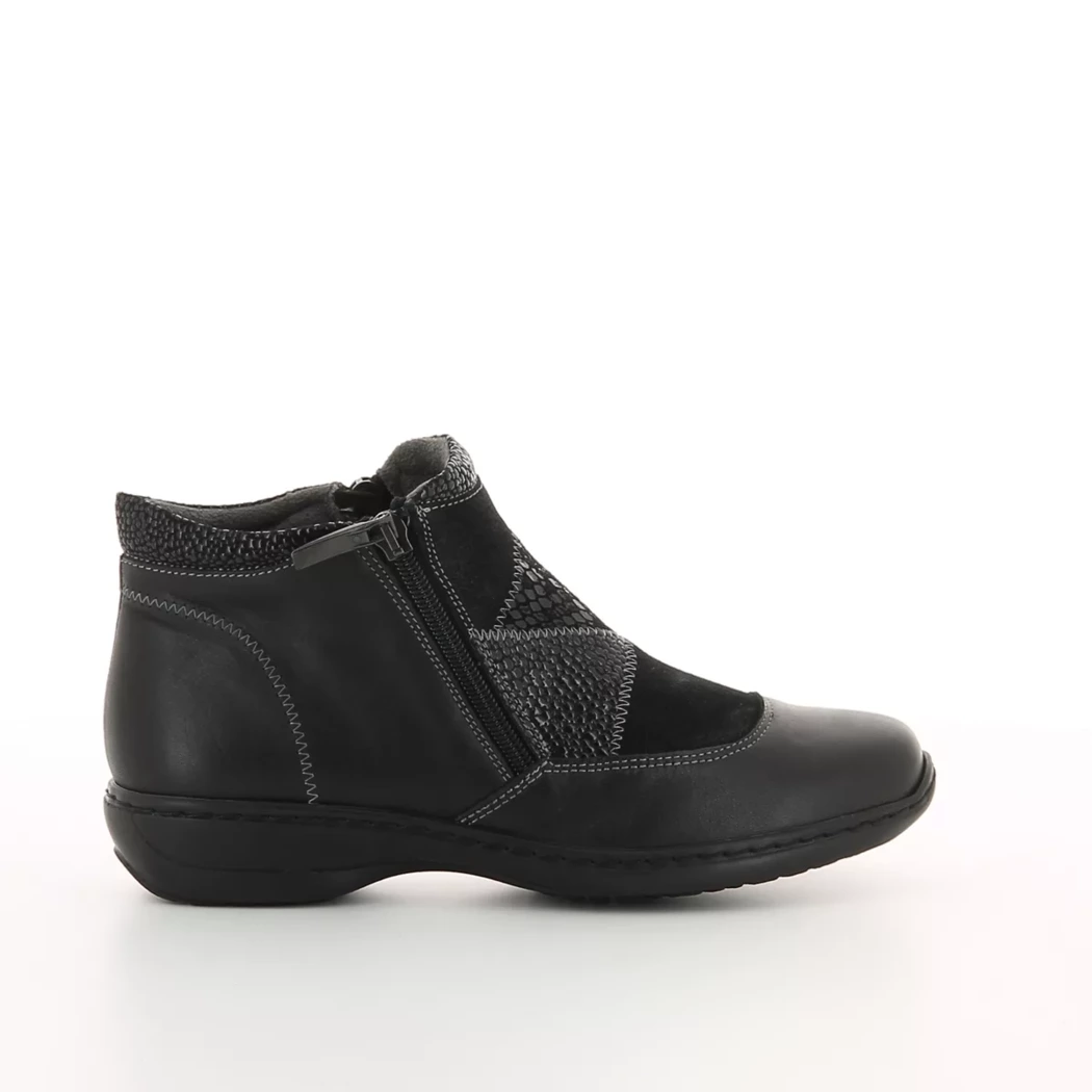 Image (2) de la chaussures Kiarflex - Boots Noir en Cuir et textile