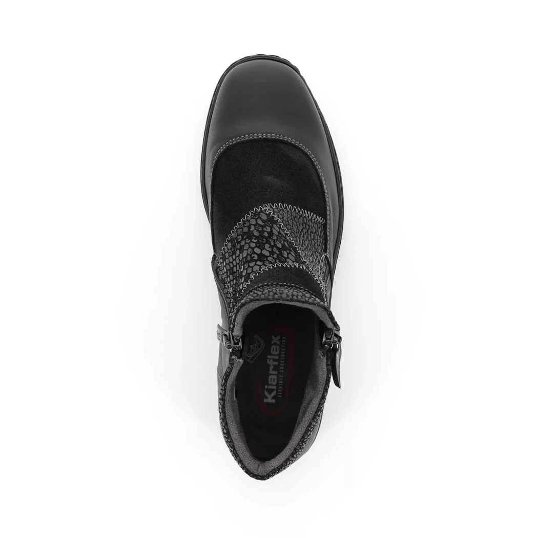 Image (6) de la chaussures Kiarflex - Boots Noir en Cuir et textile