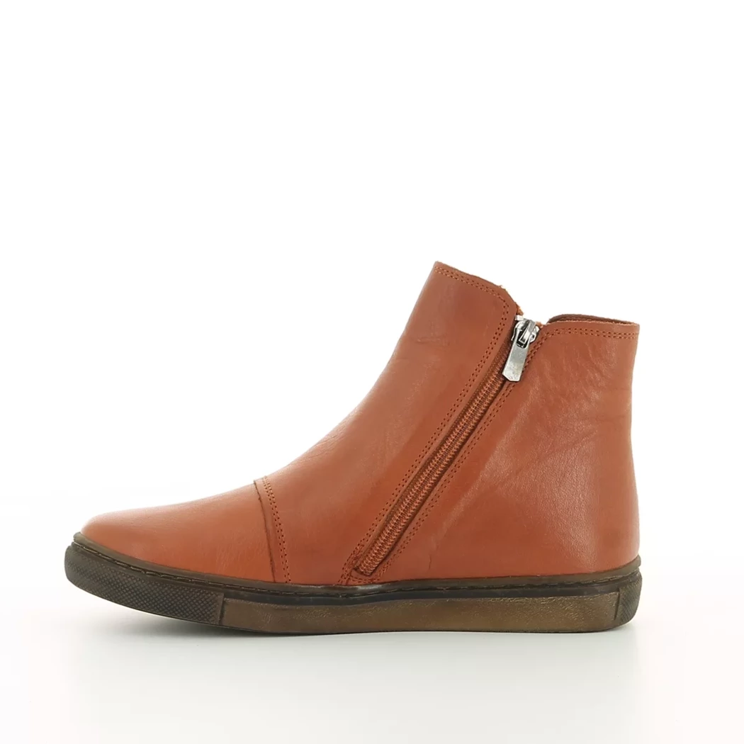 Image (4) de la chaussures Kok'oon - Boots Orange en Cuir