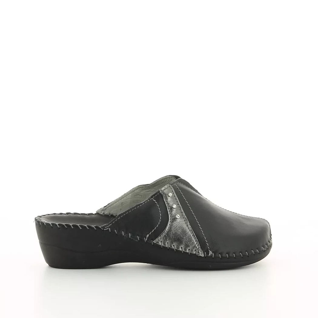 Image (2) de la chaussures Calba - Pantoufles et Chaussons Noir en Cuir
