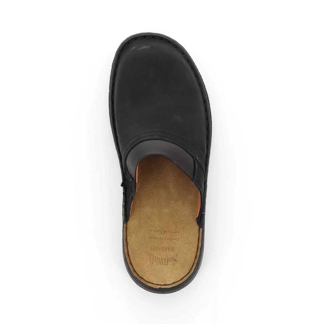 Image (6) de la chaussures Soft Walk - Pantoufles et Chaussons Noir en Cuir nubuck