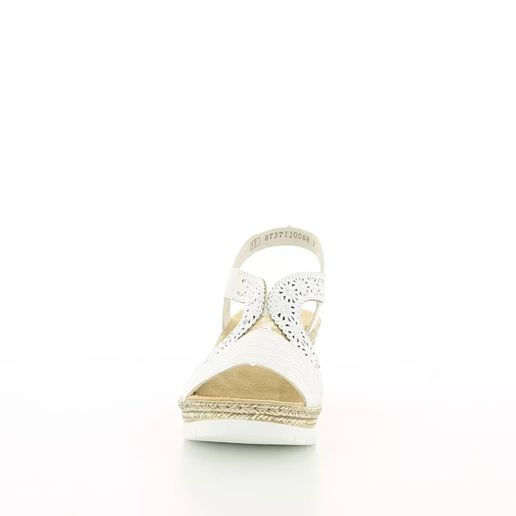 Image (5) de la chaussures Rieker - Sandales et Nu-Pieds Blanc en Cuir synthétique