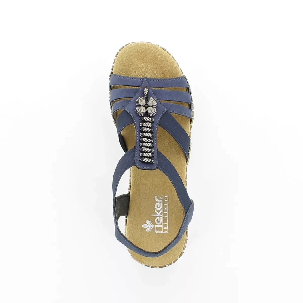Image (6) de la chaussures Rieker - Sandales et Nu-Pieds Bleu en Cuir synthétique