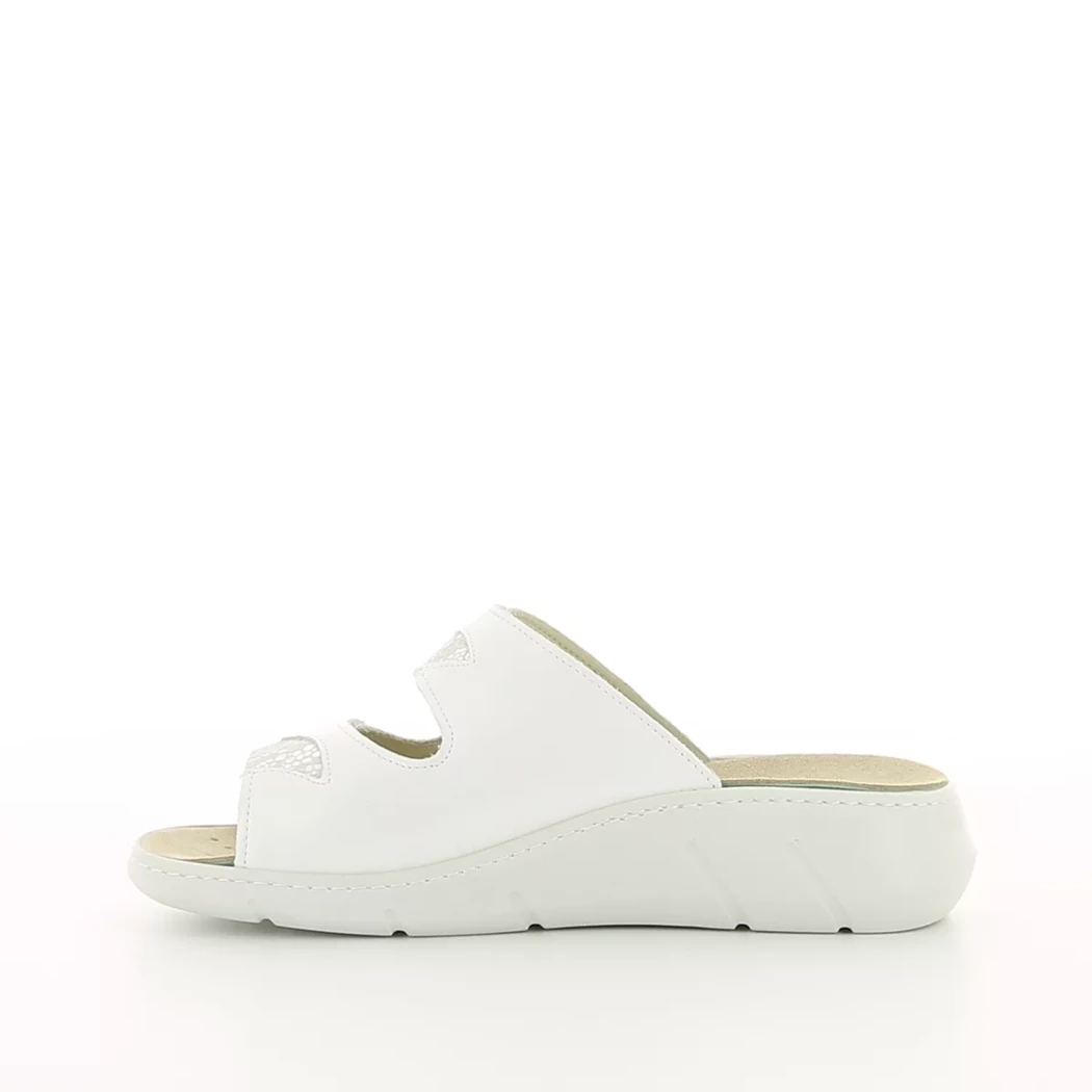 Image (4) de la chaussures La Plume - Mules et Sabots Blanc en Cuir